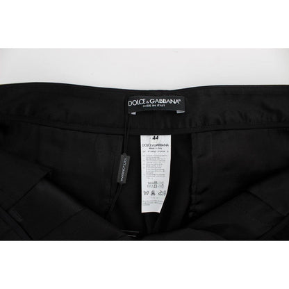 Dolce & Gabbana Black Cotton Stretch Torero Capris Pants 1% PL,1728,18% VI,2% Elastane,4% Silk,67345645728,Black,Clothing,Cropped Pants - Pants - Clothing,Dolce & Gabbana,IT36 | XS,IT38 | S,IT42|M,Jeans & Pants - Women - Clothing,Material: 75% Cotton,New