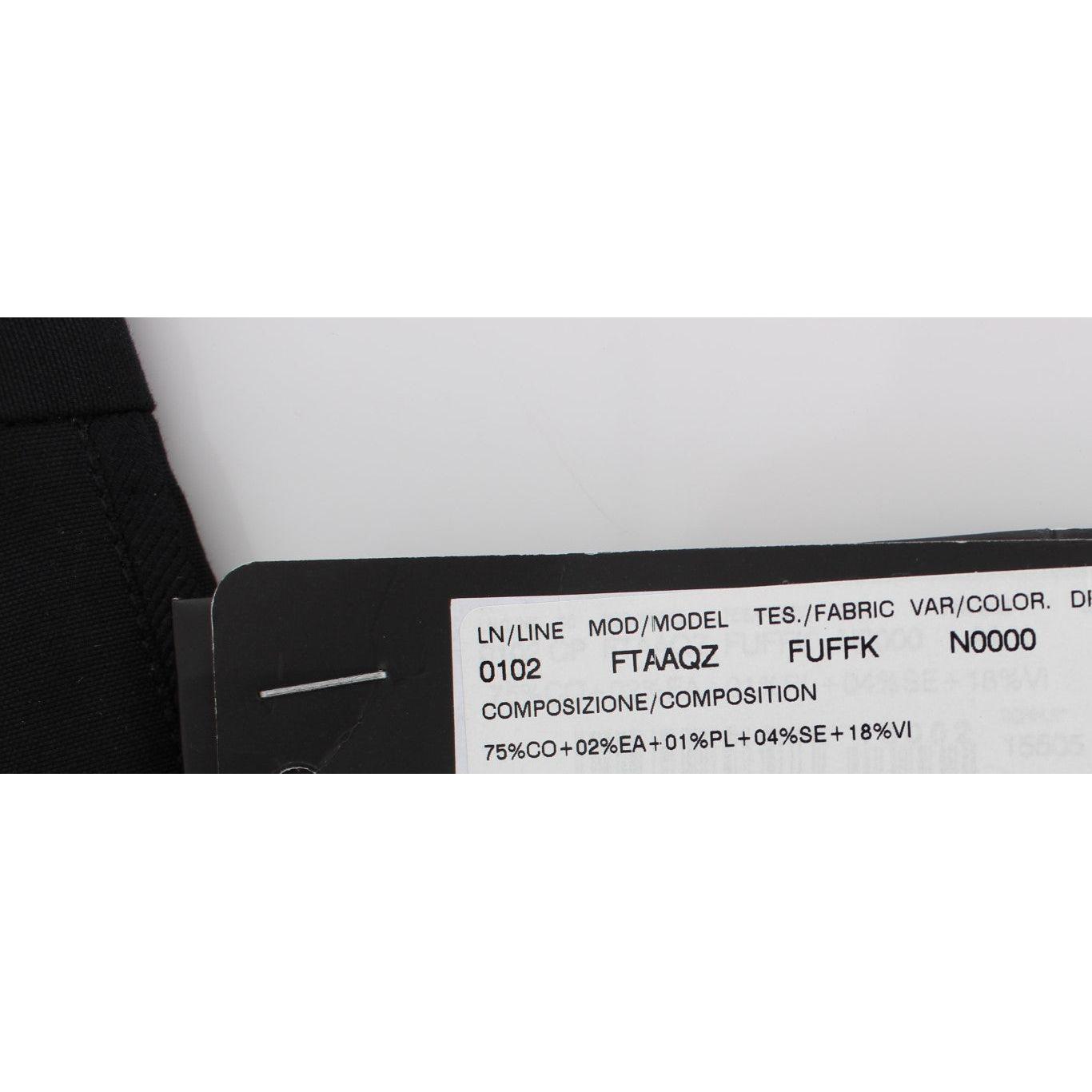 Dolce & Gabbana Black Cotton Stretch Torero Capris Pants 1% PL,1728,18% VI,2% Elastane,4% Silk,67345645728,Black,Clothing,Cropped Pants - Pants - Clothing,Dolce & Gabbana,IT36 | XS,IT38 | S,IT42|M,Jeans & Pants - Women - Clothing,Material: 75% Cotton,New