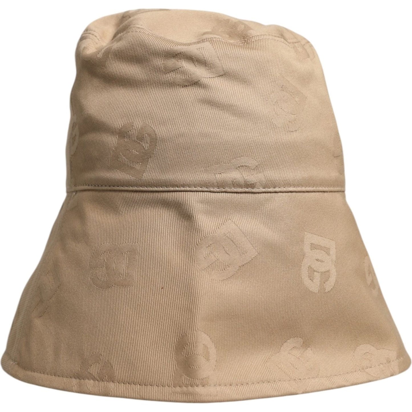 Dolce & Gabbana Beige Logo Monogram Cotton Bucket Cap HAT9755-58