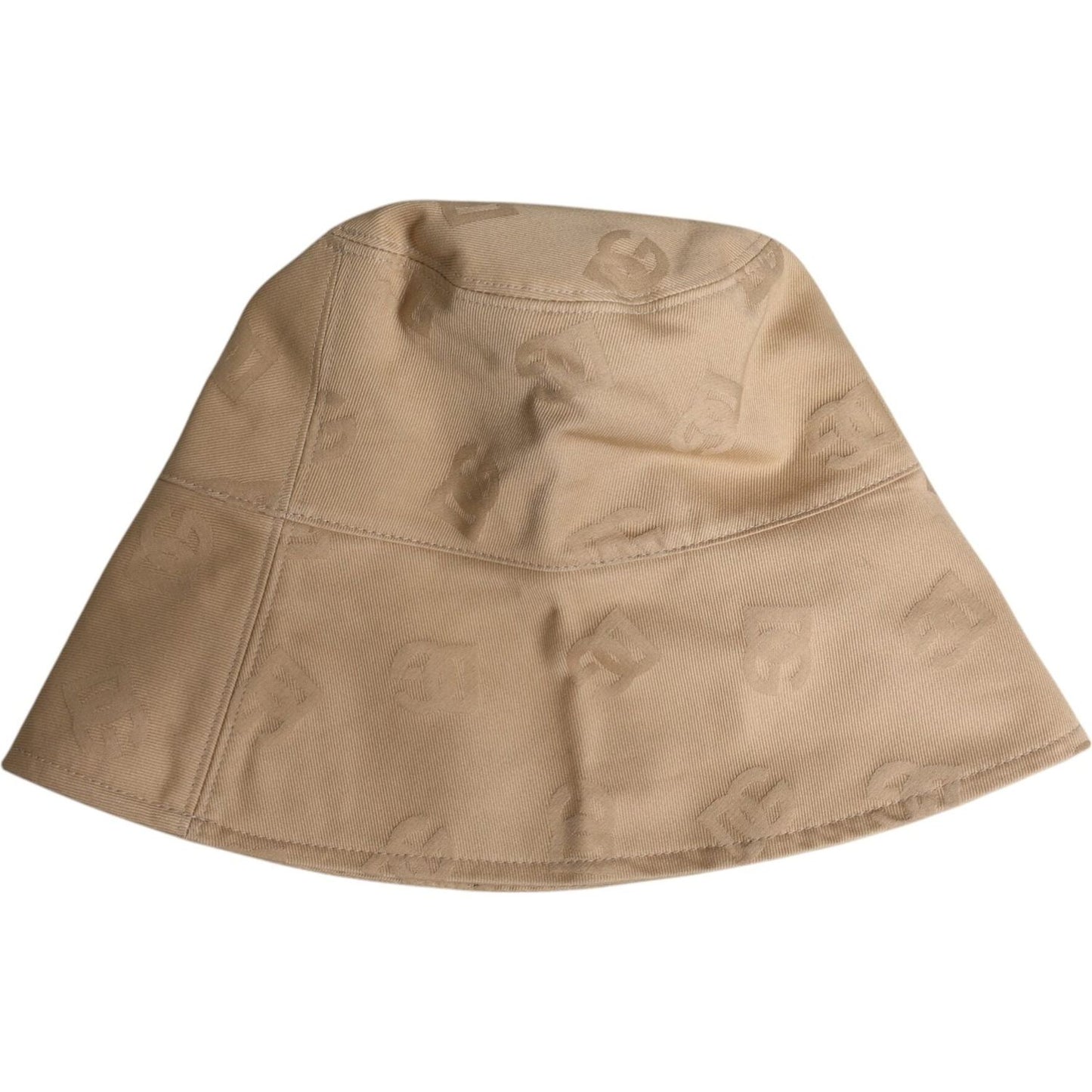 Dolce & Gabbana Beige Logo Monogram Cotton Bucket Cap HAT9755-58