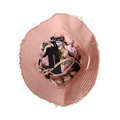 Dolce & Gabbana Pink Cotton Wide Brim Bucket Hat