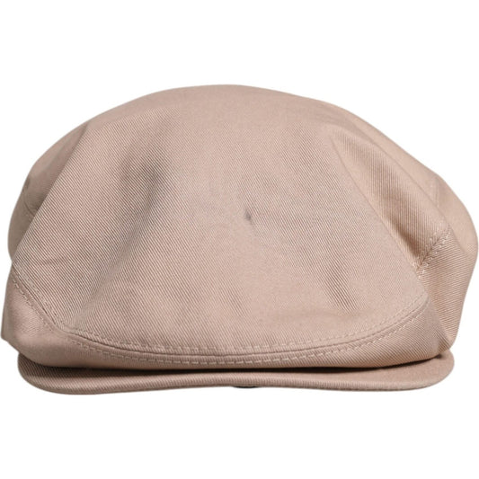 Dolce & Gabbana Beige Cotton Newsboy Capello Cabbie Hat HAT9762-60