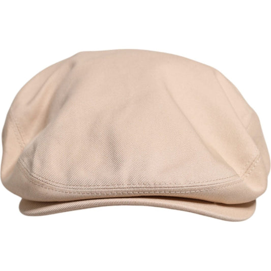 Dolce & Gabbana Beige Cotton Newsboy Capello Cabbie Hat HAT9778-60