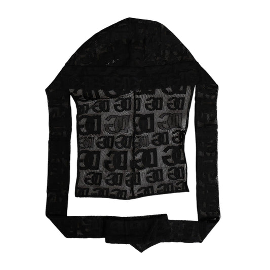Dolce & Gabbana Black Logo Mesh Whole Head Wrap Hat