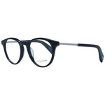 Yohji Yamamoto Black Men Glasses Frame with full-rim metal frame and round lenses.