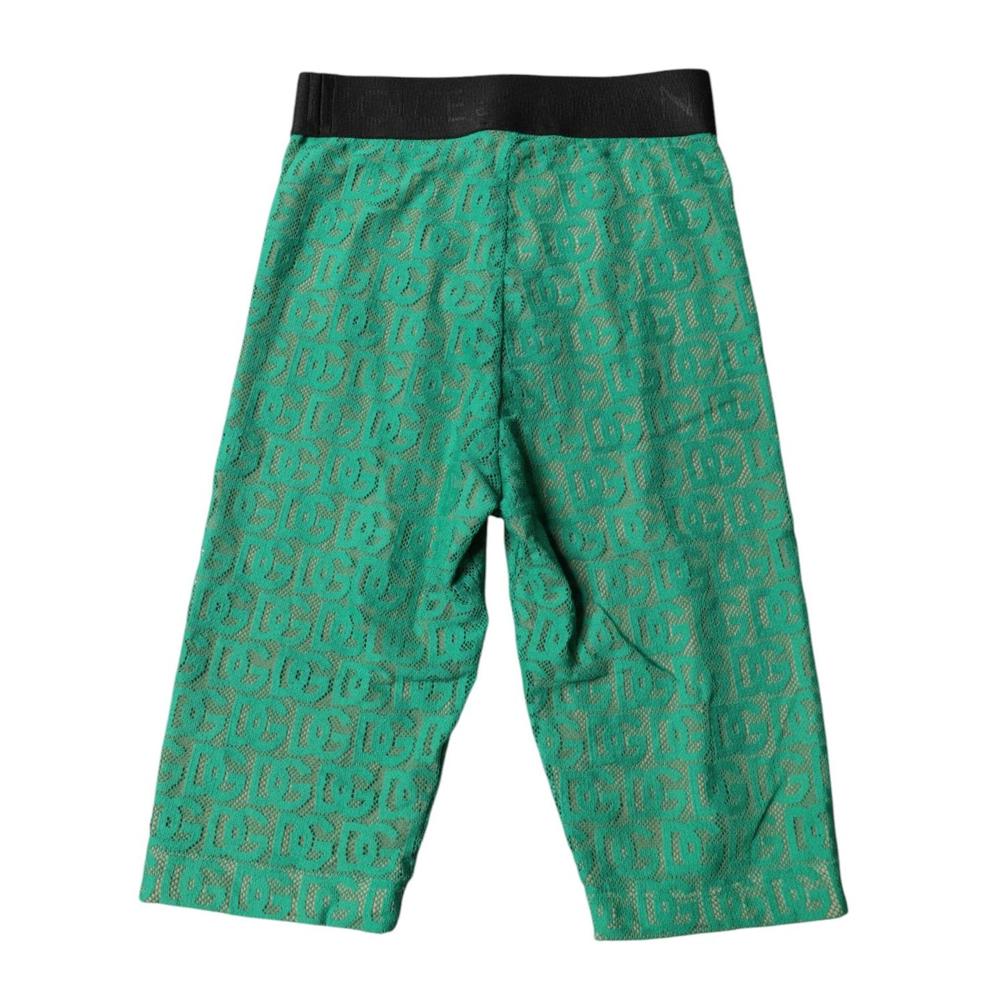 Dolce & Gabbana Green Logo Monogram Cropped Tights Underwear