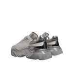 Dolce & Gabbana White Silver Daymaster Low Top Sneaker Shoes