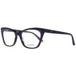 Guess Brown Women Glasses Frame with acetate cat-eye full-rim design, spring hinge temples, and demo lenses, size 54-17-140.