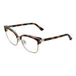 Guess Brown Women Glasses Frame with full-rim browline style, plastic material, and spring hinge in a branded case. Size 54-15-135.
