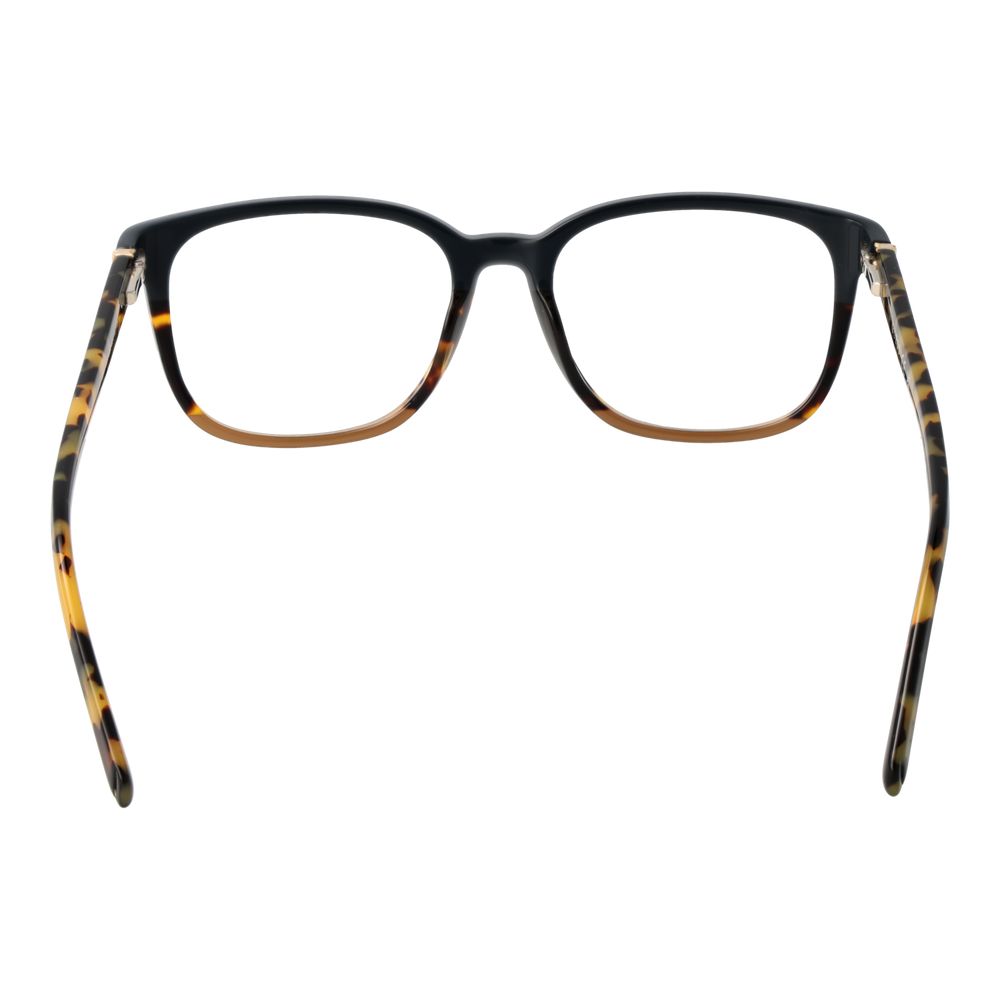 Guess Brown Men Glasses Frame square acetate full-rim design with demo lenses and spring hinge, shown from front view.