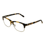 Guess Brown Men Glasses Frame in acetate, browline style, full-rim with demo plastic lenses. Includes branded case.