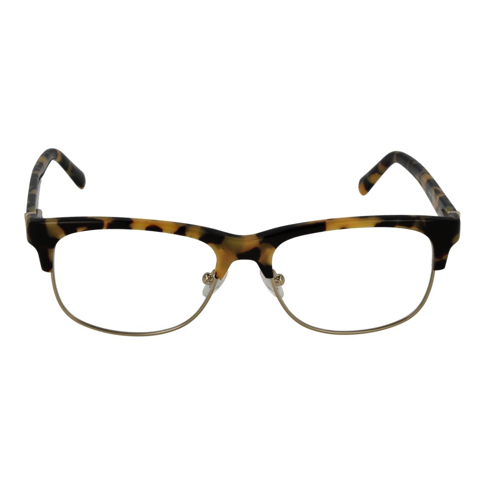 Guess Brown Men Glasses Frame in acetate, browline style, full-rim design with 55mm lenses width, includes branded case.