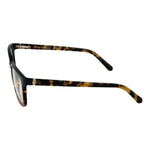 Side view of Guess Brown Men Glasses Frame with tortoiseshell acetate finish and full-rim design, featuring a spring hinge.