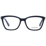 Guess Black Women Glasses Frame - Black Full-Rim Rectangle Plastic Eyewear for Women with Demo Lenses, Branded Case Included.