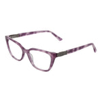 Guess Purple Women Glasses Frame, acetate full-rim rectangle style, purple color, spring hinge, size 51-15-140 with branded case.
