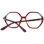 Guess Brown Women Glasses Frame, acetate square full-rim design, demo lenses, spring hinge, includes branded case.