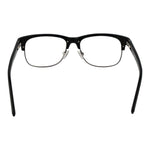Guess Black Women Glasses Frame, full-rim 55-17-145 size with browline metal and plastic construction, includes branded case.