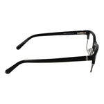 Side view of Guess Black Women Glasses Frame with full-rim design, black metal & plastic frame, and demo lenses. Size 55-17-145.