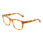 Guess Brown Women Glasses Frame in full-rim style, square shape with plastic lenses and spring hinge, includes branded case.