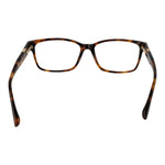 Guess Brown Women Glasses Frame, full-rim rectangle design with demo lenses, plastic material, 54-15-140 size, spring hinge included.