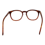 Guess Brown Women Glasses Frame, full-rim plastic frame with demo lenses, panto style, for women, includes branded case.