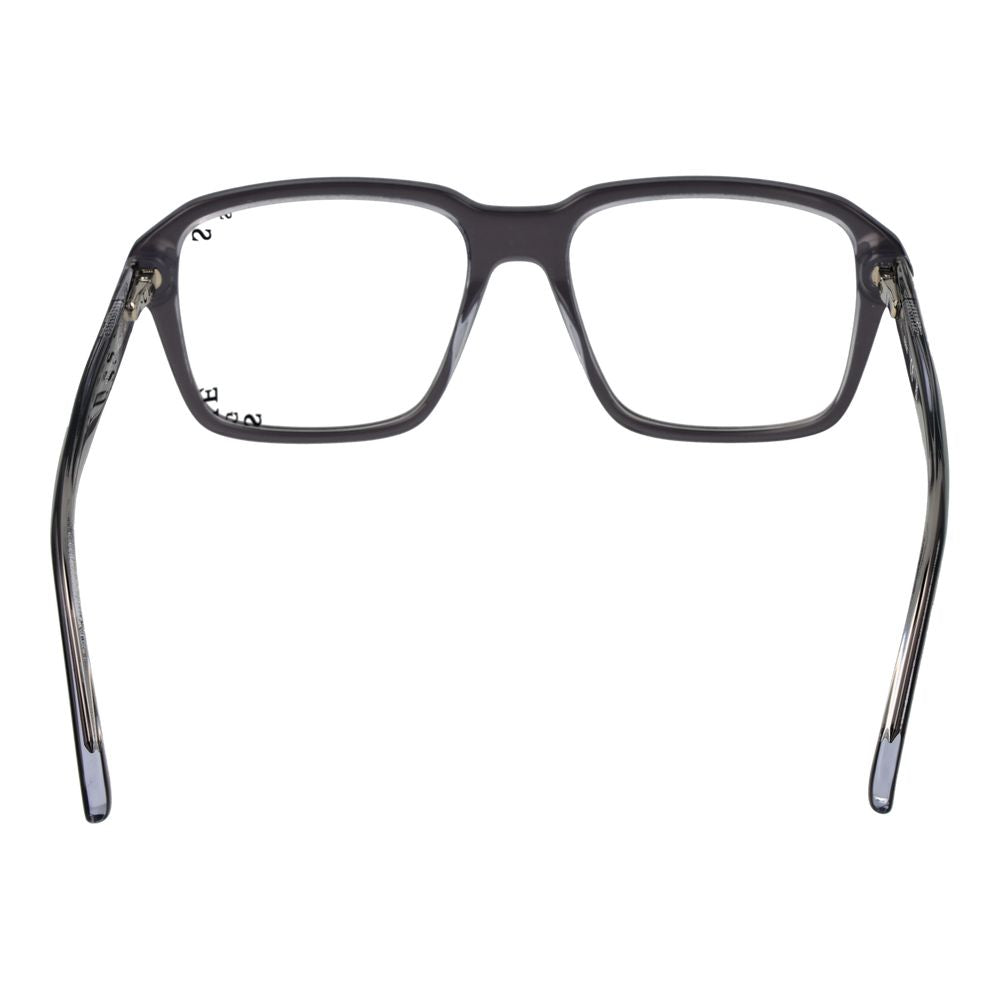 Guess Gray Women Glasses Frame, full-rim square style with grey plastic material and demo lenses, size 54-17-145 with 140 frame width.