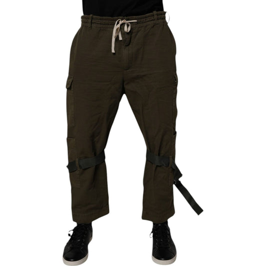 Dolce & Gabbana Brown Cotton Stretch Cargo Pants PAN75263-54
