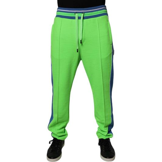 Dolce & Gabbana Green Blue Jogger Sweatpants Pants PAN75755-48