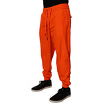 Dolce & Gabbana Orange Polyester Men Jogger Sweatpants Pants PAN76001-48