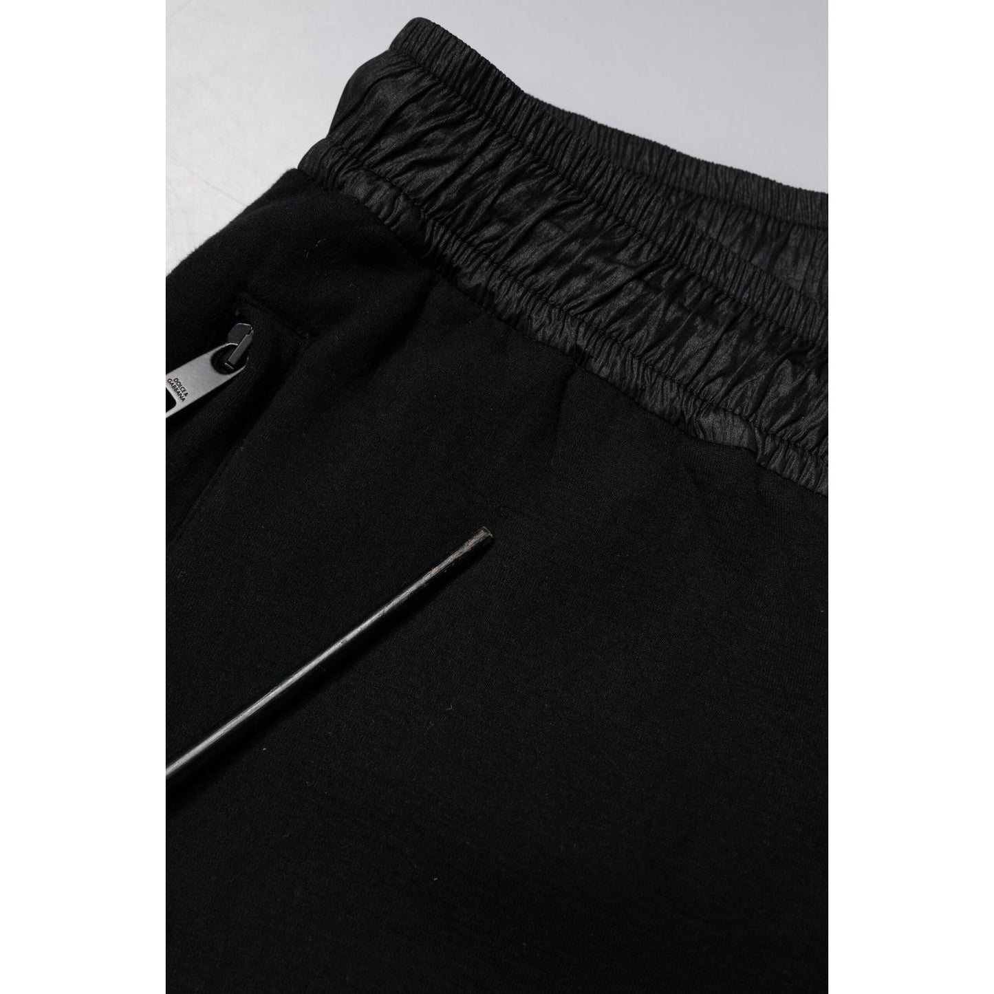Dolce & Gabbana Black Cotton Blend Men Jogger Sweatpants Pants