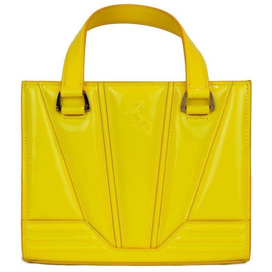 Ferrari Yellow Leather Handbag FE-14948