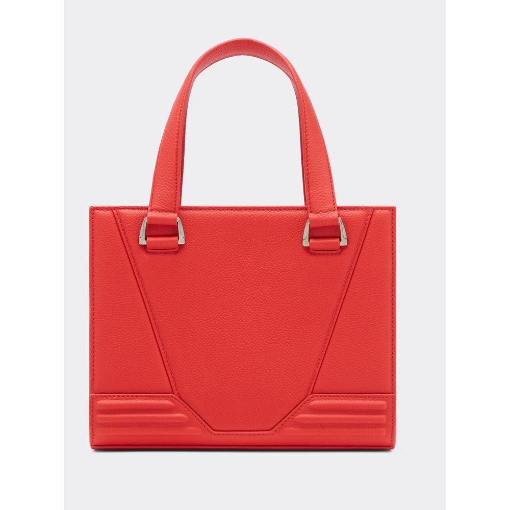 Front view with bag zipped and handles upright.