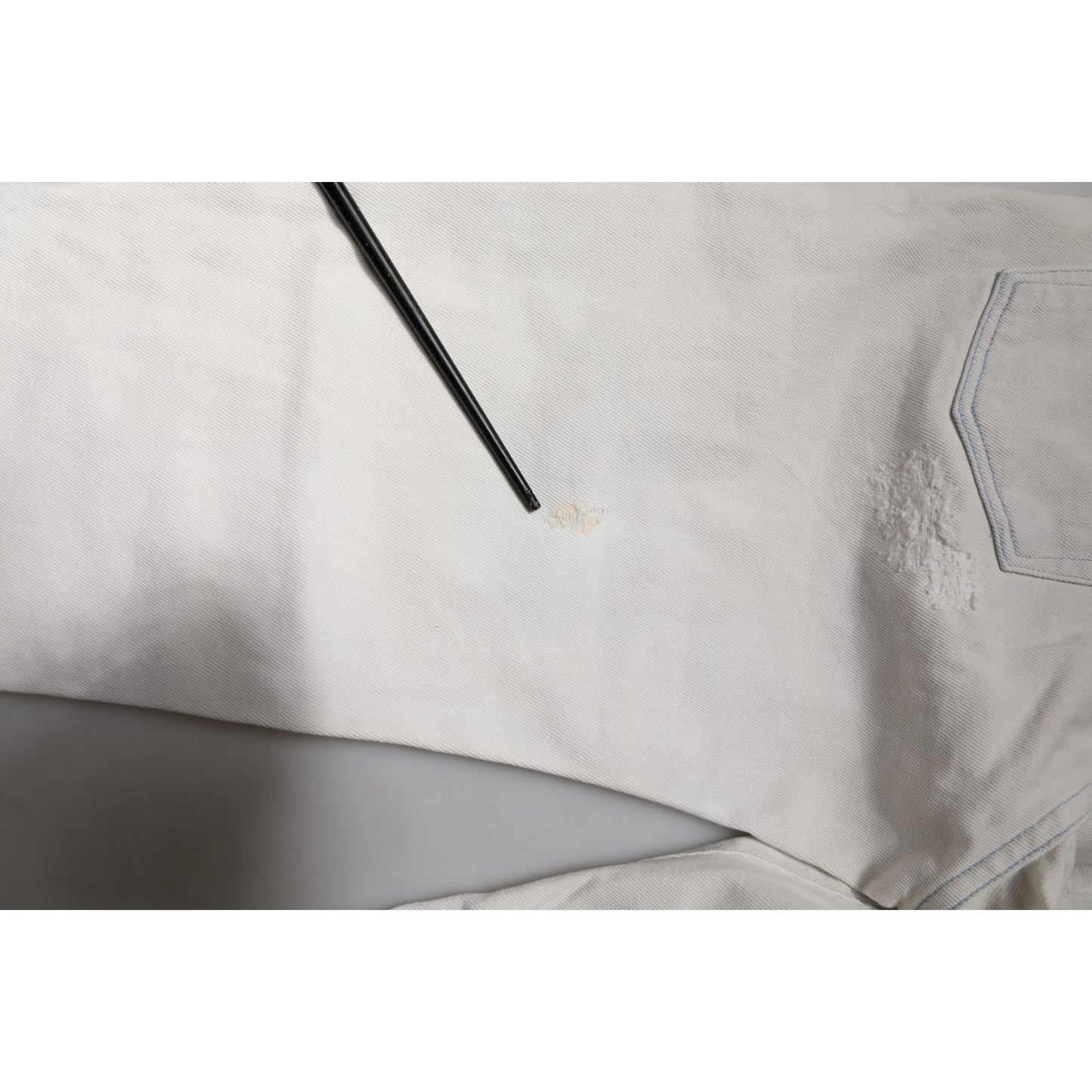 Dolce & Gabbana White Cotton Stretch Skinny Slim Denim Jeans