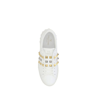 Valentino Garavani White Calf Leather Bos Taurus Low Top Sneakers