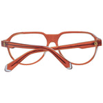 Guess Orange Men Glasses Frame in acetate with full-rim aviator style, demo lenses, and spring hinge, size 56-14-145.