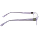 Side view of Hogan Purple Plastic Frames with lilac color and plastic material.