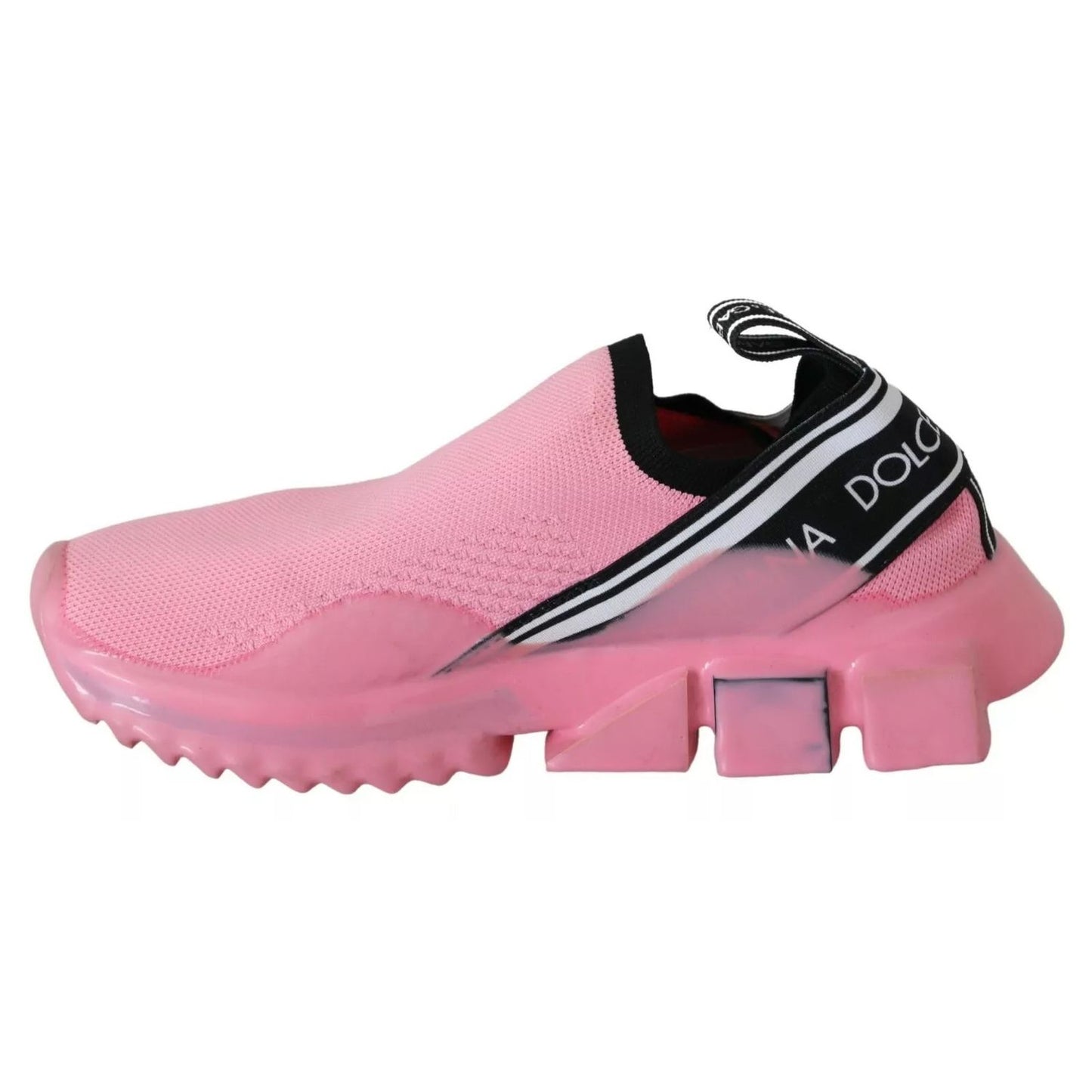 Dolce & Gabbana Pink Low Top Sorrento Sneakers Slip On Casual Shoes