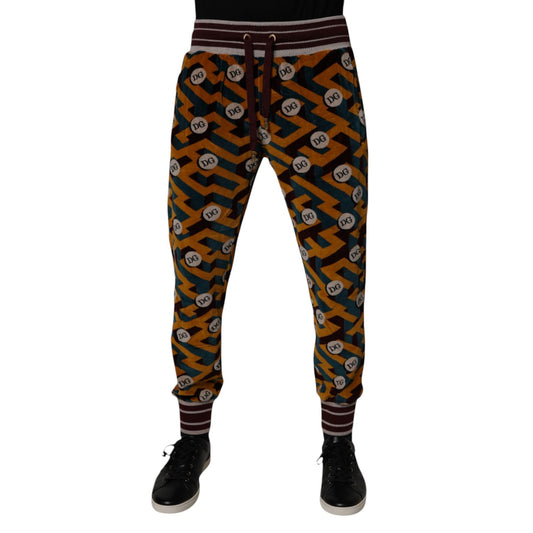 Dolce & Gabbana Multicolor Logo Monogram Jogger Sweatpants Pants