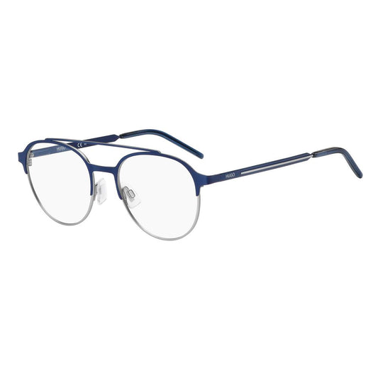 Hugo Boss Blue Metal Frames eyeglasses with mtbluruth finish, metal material, and dimensions 53/19/145mm for a stylish and modern look.