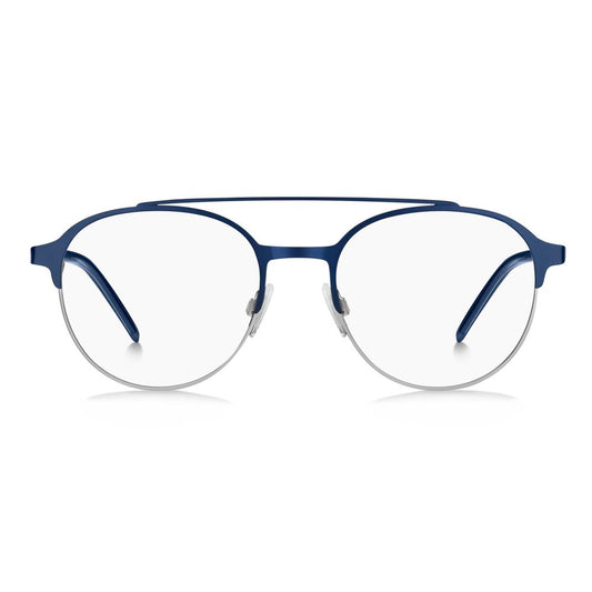 Hugo Boss Blue Metal Frames optical glasses with a sleek metal design and measures 53/19/145 mm, front view