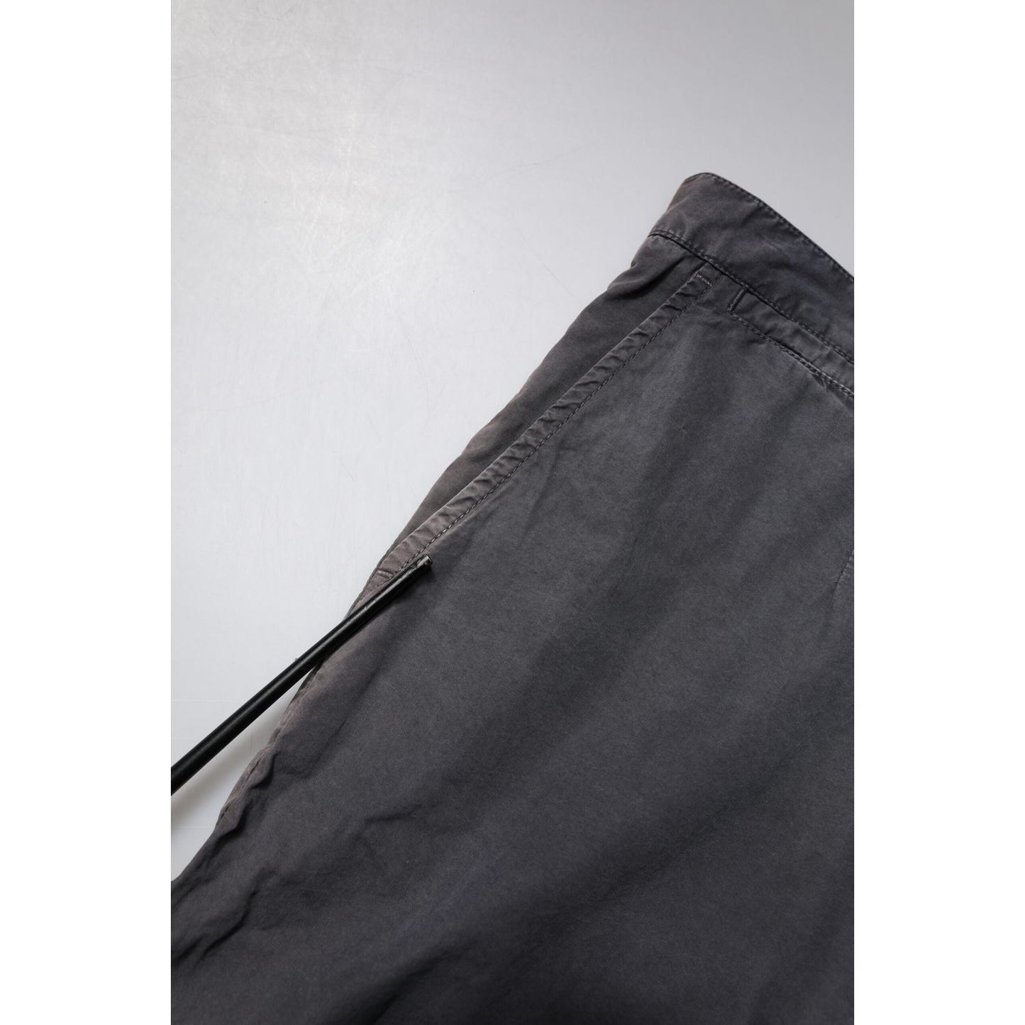 Dolce & Gabbana Dark Gray Cotton Mid Waist Men Bermuda Shorts