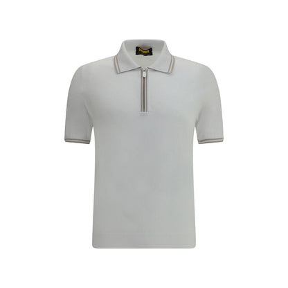 Svevo White Cotton Polo Shirt