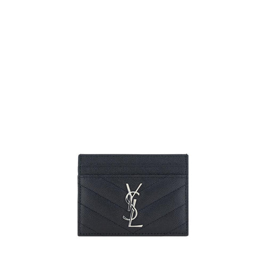 Saint Laurent Black Leather Card Holder SA423291BOW021000BB-FBB-372