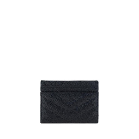 Saint Laurent Black Leather Card Holder SA423291BOW021000BB-FBB-372