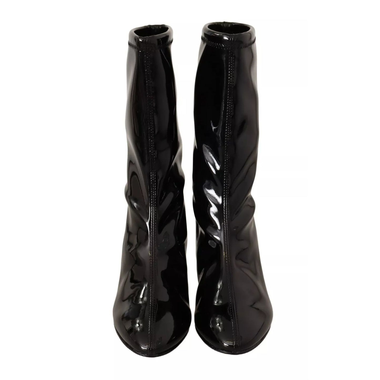 Stuart Weitzman Black Patent Leather High Heels Boots Shoes