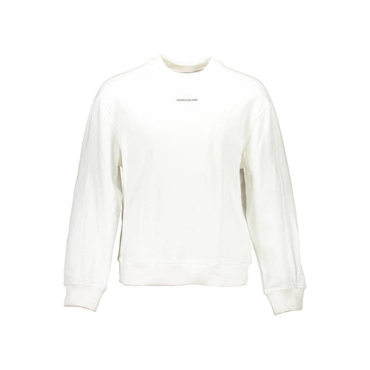 Calvin Klein White Cotton Unisex Sweatshirt