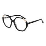 Guess Black Women Glasses Frame in acetate with full-rim rectangle style, demo lenses, and branded case. Perfect for modern fashion.