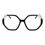 Guess Black Women Glasses Frame in black acetate, full-rim rectangle style with demo plastic lenses, suitable for women.