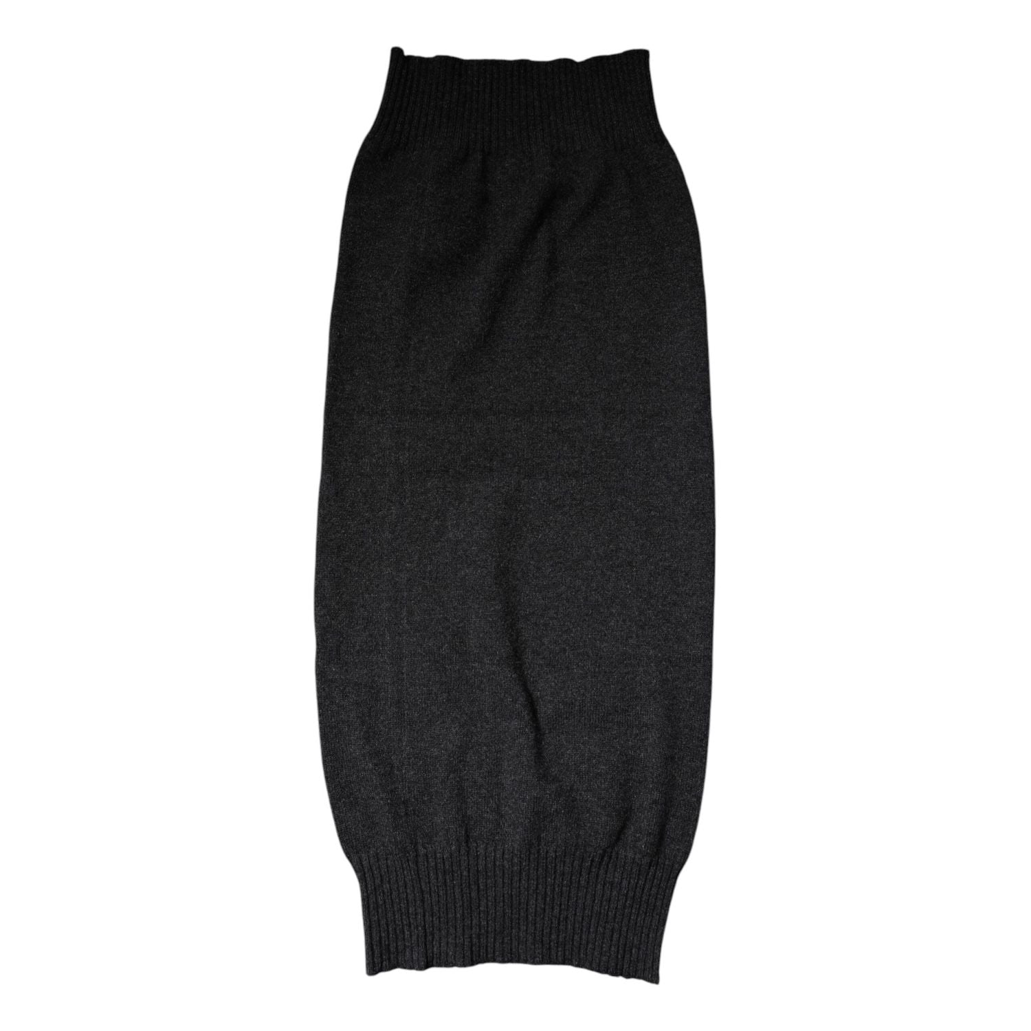 Dolce & Gabbana Black Cashmere Knitted Neck Warmer Foulard Scarf