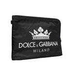 Dolce & Gabbana Black DG Milano Print Nylon Pouch Clutch Bag BAG4283